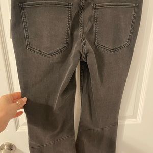 NWT Free People Penny Pull On Flare Pant  black mid-rise back pockets SZ 27